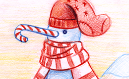 Рождественский снежный парень