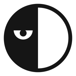 half-face logo